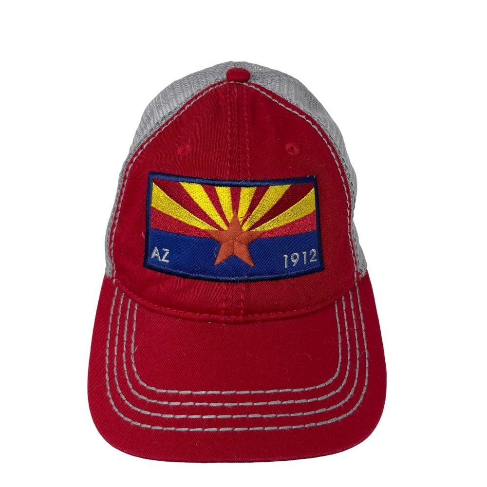 FARENHEIT Arizona Est. 1912 Red and Gray Hat Cap Mesh Strapback‎